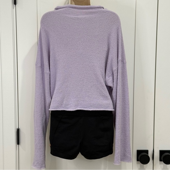 Free People Celeste Sweater Funnel Neck Relaxed Dolman Sleeve Purple Size XS - Picture 3 of 9